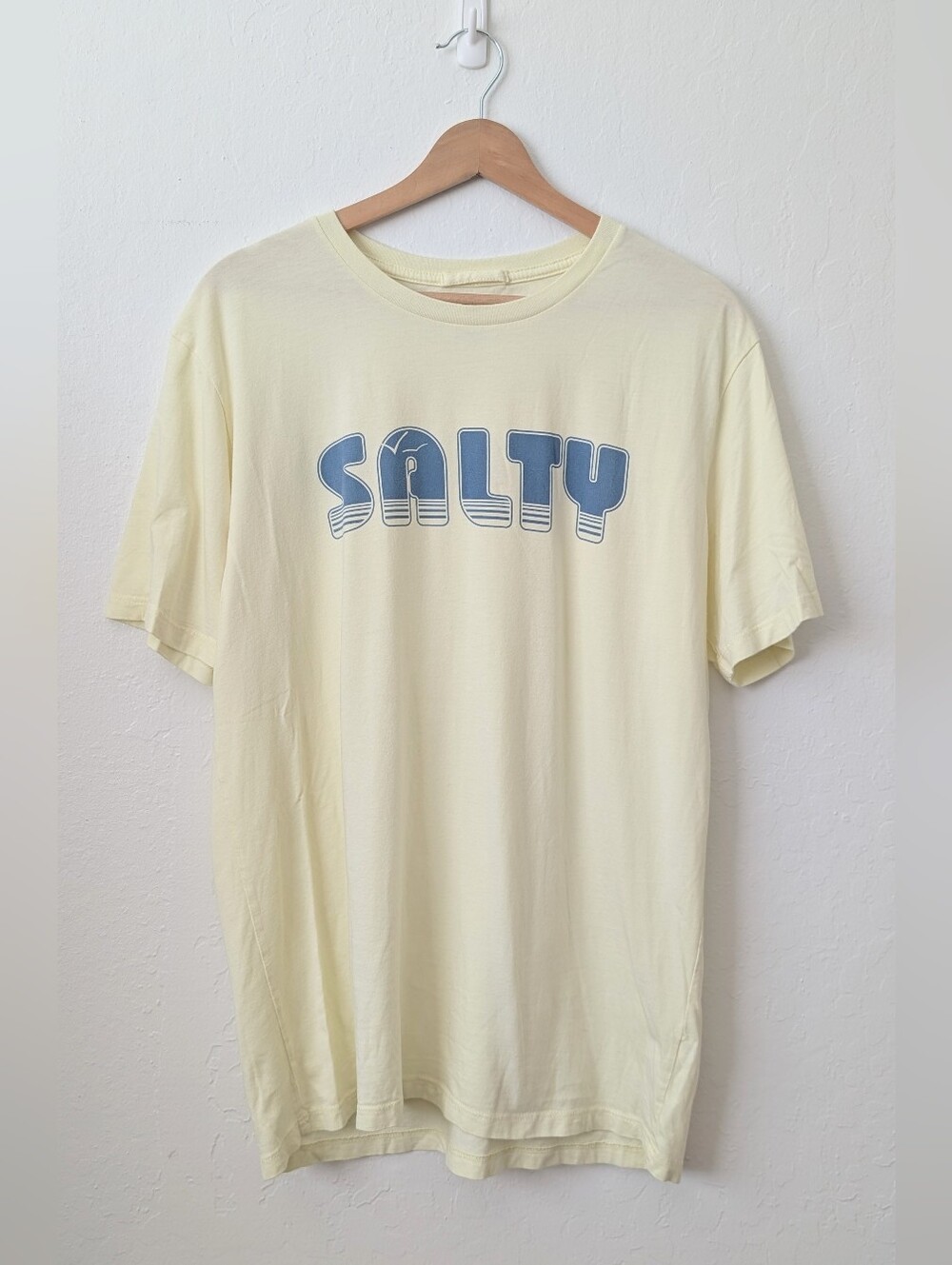 Marine Layer Unisex "Salty" Short Sleeve Tee  - Butter Yellow Sz "Marge" M/L